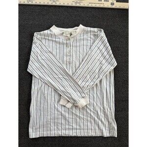 Vintage Erika & Company Striped Henley Shirt Size Medium